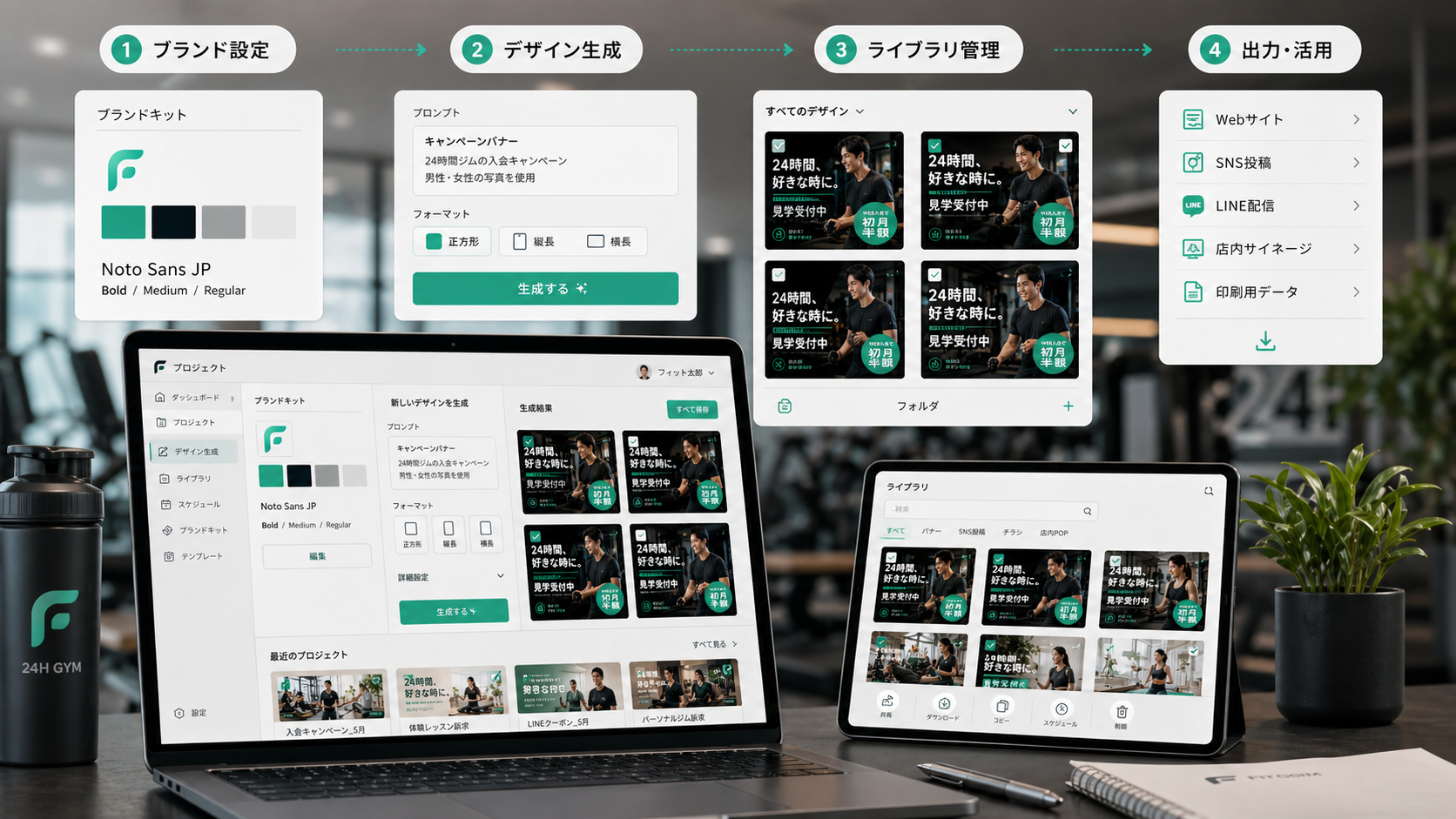 FitDesign AIトップページの機能紹介イメージ